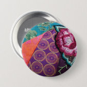 バラ花織 缶バッジ (正面&裏面)