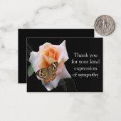バラ花葬後サンキューカード ノートカード (正面/裏面インサイチュ)