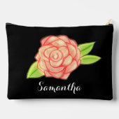 バラ花 アクセサリーポーチ (裏面)