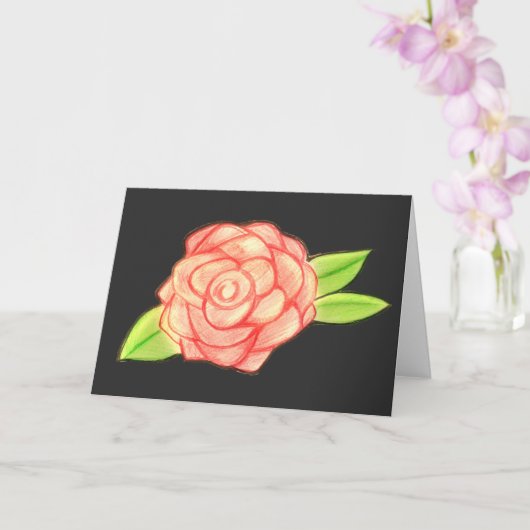 バラ花 カード (蘭)