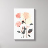 バラ花 キャンバスプリント (正面)