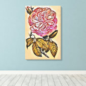 バラ花 キャンバスプリント (インサイチュ (ウッドフロア))