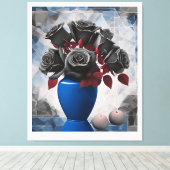 バラ花 キャンバスプリント (インサイチュ (ウッドフロア))