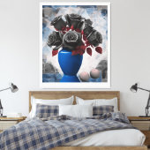 バラ花 キャンバスプリント (インサイチュ (寝室))