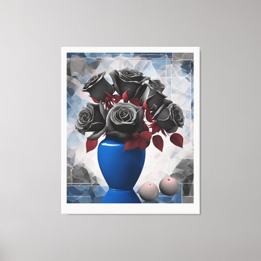 バラ花 キャンバスプリント (正面)