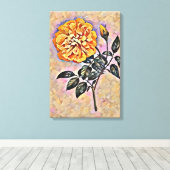 バラ花 キャンバスプリント (インサイチュ (ウッドフロア))