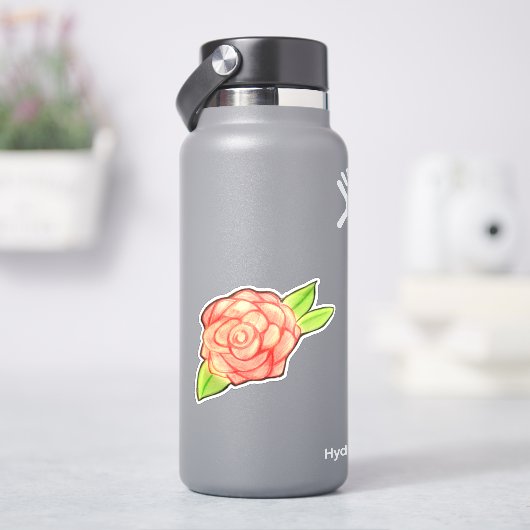 バラ花 シール (HydroFlask)