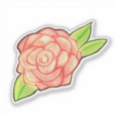 バラ花 シール (正面)