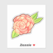 バラ花 シール (シート)