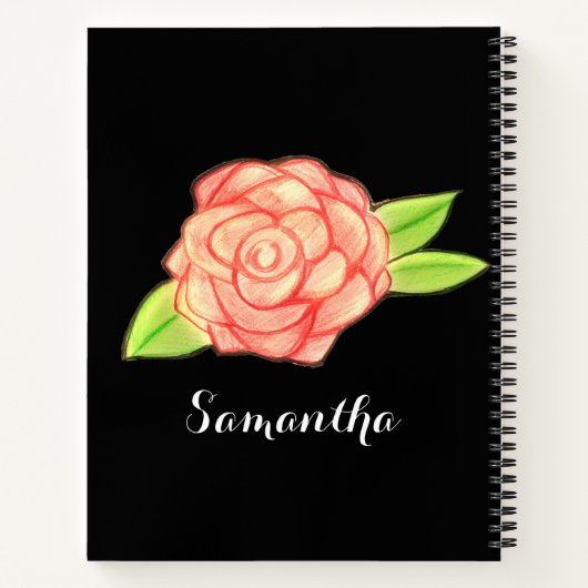 バラ花 ノートブック (裏面)