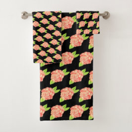 バラ花 バスタオルセット