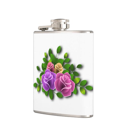 バラ花 フラスク (左)