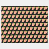 バラ花 フリースブランケット (正面(横))