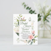 バラ花。ブライダルシャワー招待。 (スタンド正面)