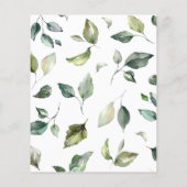 バラ花。ブライダルシャワー招待。 (裏面)