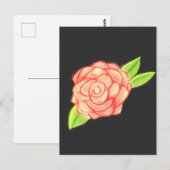 バラ花 ポストカード (正面/裏面)