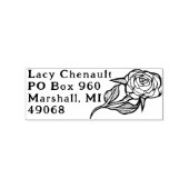 バラ花 ラバースタンプ (インプリント)