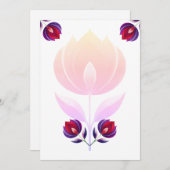 バラ花 招待状 (正面/裏面)