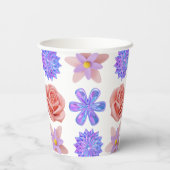 バラ花 紙コップ (裏面)