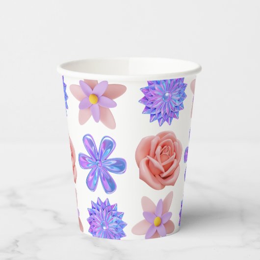 バラ花 紙コップ (左)