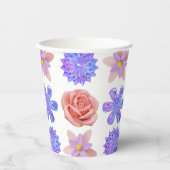 バラ花 紙コップ (正面)