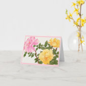 バラ花、誕生日 カード (黄色い花)