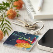 バラ花–17250 キーホルダー (正面右)