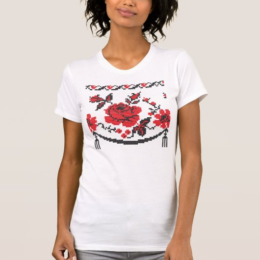 バラ花 Tシャツ (正面)