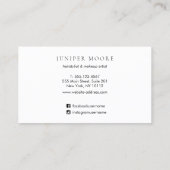 バラ芸術的金ゴールドピンクウォーターカラー美しいサロン 名刺 (裏面)