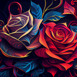 バラ芸術 プリントバックパック