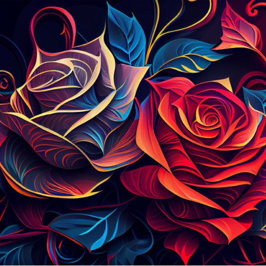 バラ芸術 プリントバックパック