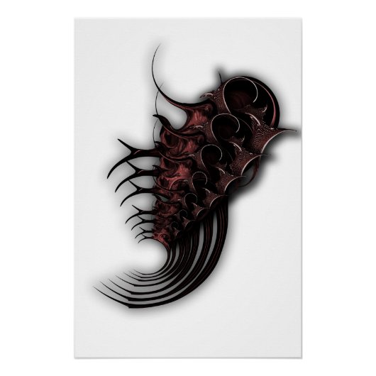 「バラ芽ソーンスアブストラクション」光沢のあるポスター ポスター (正面)