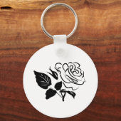 バラ葉とスケッチ キーホルダー (正面)