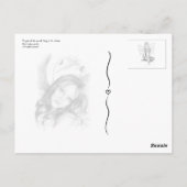 バラ葉書の女の子 ポストカード (裏面)