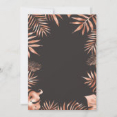 バラ葉金ゴールドバチェロレッテ招待状 招待状 (裏面)