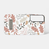 バラ葉金ゴールド名パーソナライズされたテンプレート SAMSUNG GALAXYケース (裏面横)