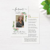 バラ葬儀記念写真悔やみや弔慰祈りの言葉カード (デスク)