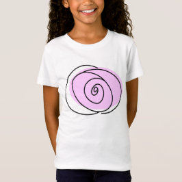 バラ薄紫の女の子のtシャツ tシャツ