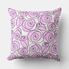 バラ薄紫ストライプの戻る クッション