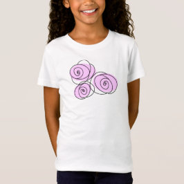 バラ薄紫ブーケ女子Tシャツ Tシャツ