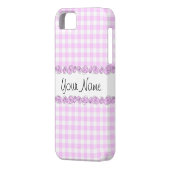 バラ薄紫'名前'チェックされたiPhoneケース垂直 Case-Mate iPhoneケース (裏面左)