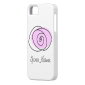 バラ薄紫'名前' iPhoneケース Case-Mate iPhoneケース (裏面左)