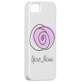 バラ薄紫'名前' iPhoneケース Case-Mate iPhoneケース (裏面/右)