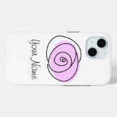 バラ薄紫'名前' iPhoneケース Case-Mate iPhoneケース (裏面 (横))