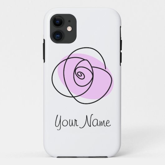 バラ薄紫'名前' iPhoneケース Case-Mate iPhoneケース (裏面)