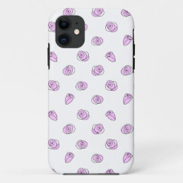 バラ薄紫数々のiPhoneケース iPhone 11 ケース