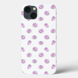 バラ薄紫数々のiPhoneケース iPhone 13ケース