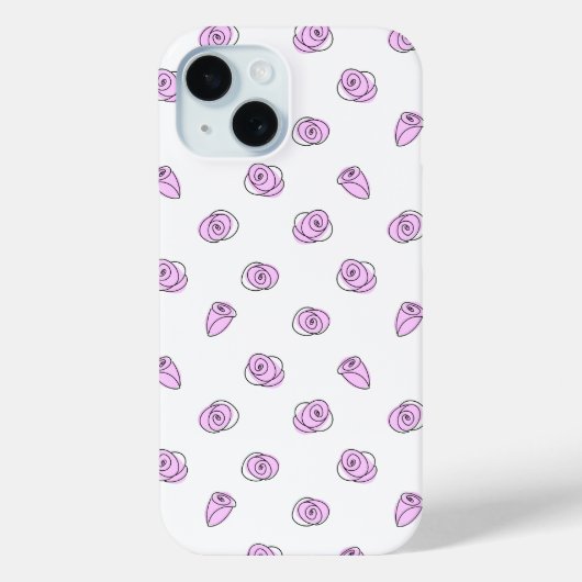 バラ薄紫数々のiPhoneケース Case-Mate iPhoneケース (裏面)