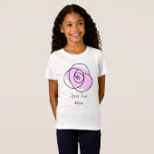 バラ薄紫「文字」女子Tシャツ Tシャツ (正面フル)