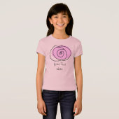 バラ薄紫「文字」女子Tシャツ Tシャツ (正面フル)